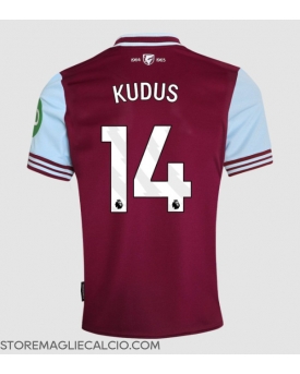 West Ham United Mohammed Kudus #14 Maglia Gara Casa Repliche 2024-25 Maniche Corte West Ham United Mohammed Kudus #14 Maglia Gara Casa Repliche 2024-25 Maniche Corte